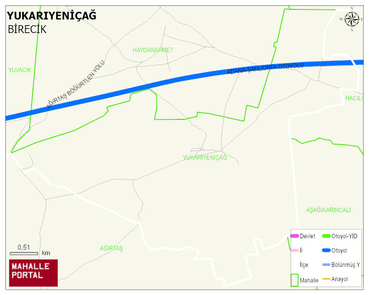 YUKARIYENİÇAĞ Mahallesi Haritası | Coğrafi Yapı ve Detaylı Haritası