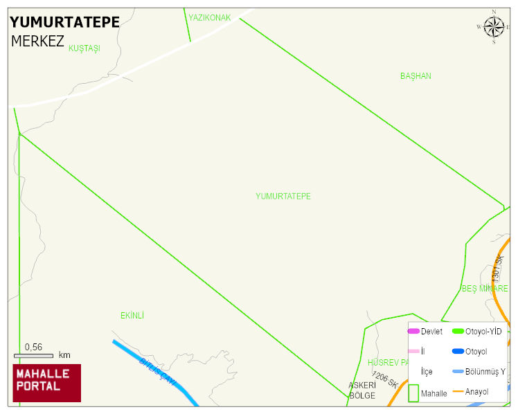 YUMURTATEPE Köyü Haritası | İnteraktif Köy ve Mahalle Sınırları