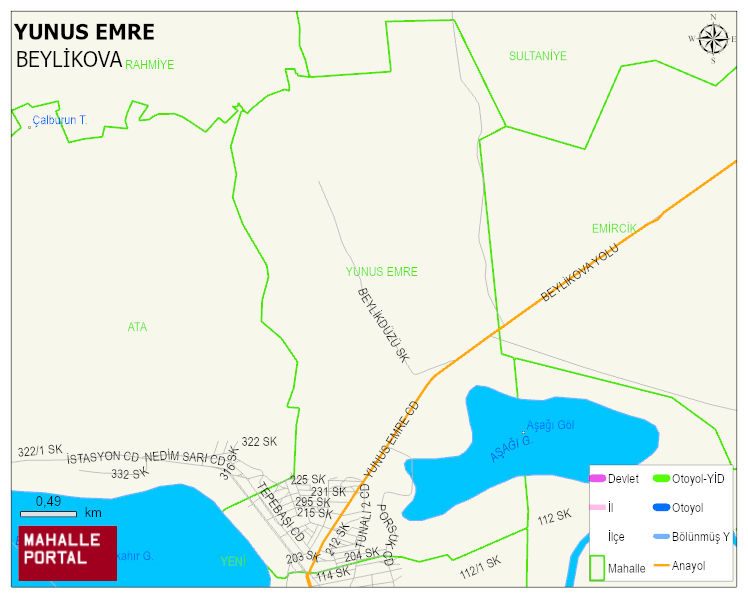 YUNUS EMRE Mahallesi Haritası | Detaylı Köy ve Mahalle Görünümü