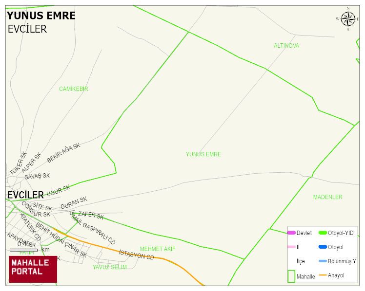 YUNUS EMRE Mahallesi Haritası | Güncel Mahalle ve Köy Haritası
