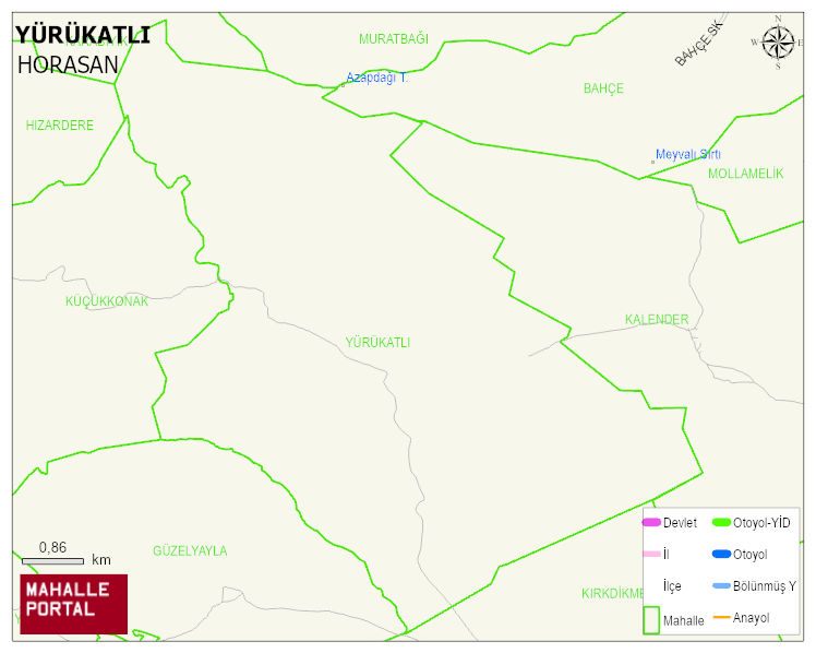 YÜRÜKATLI Mahallesi Haritası | İnteraktif Köy ve Mahalle Sınırları