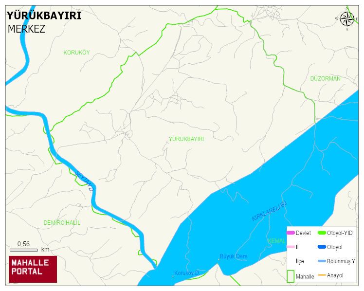 YÜRÜKBAYIRI Köyü Haritası | Mahalle Sokak Haritası