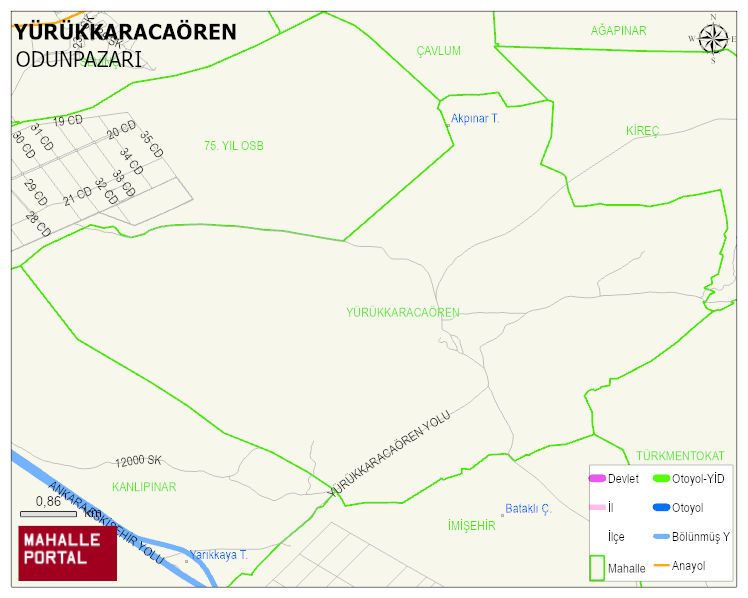 YÜRÜKKARACAÖREN Mahallesi Haritası | Güncel Mahalle ve Köy Haritası