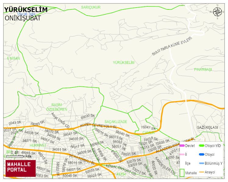 YÜRÜKSELİM Mahallesi Haritası | Uydu Görüntüsü ve Harita Detayları