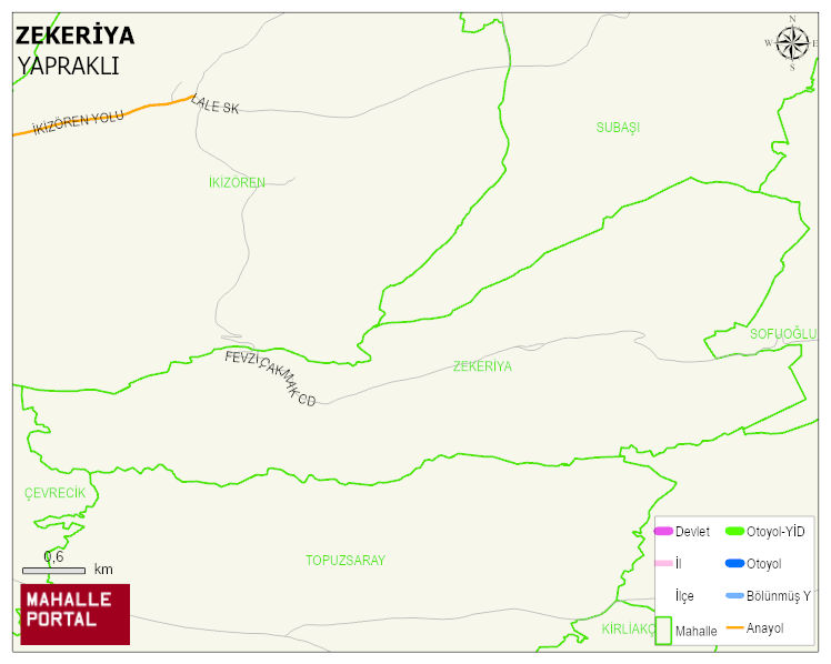 ZEKERİYA Köyü Haritası | Detaylı Köy ve Mahalle Görünümü