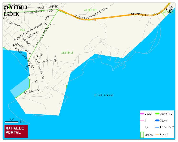 ZEYTİNLİ Mahallesi Haritası | Detaylı Köy ve Mahalle Görünümü