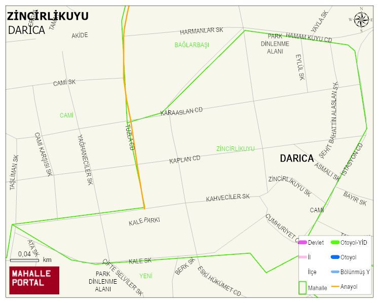 ZİNCİRLİKUYU Mahallesi Haritası | İnteraktif Köy ve Mahalle Sınırları